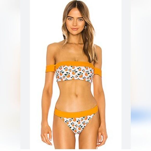 Flagpole Arden Bikini Set in Orange Blossom & Tang Nwt - Picture 1 of 6